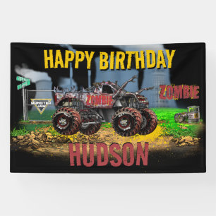 Monster Jam - Zombie Verjaardag Spandoek