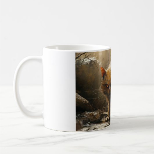 Monster kat koffiemok (Links)