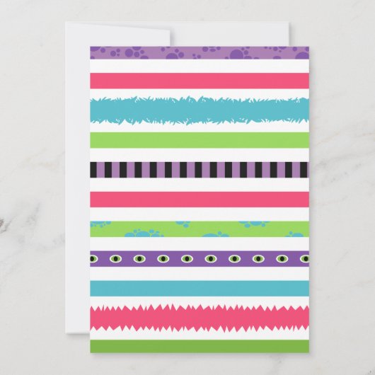 Monster Kids Kleurkaart Feest Favoriet Bedankt (Achterkant)