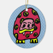 Monster Ladybug Keramisch Ornament (Links)
