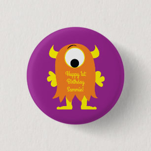 Monster Lief Grappig Kinderen Verjaardagsfeest The Ronde Button 3,2 Cm