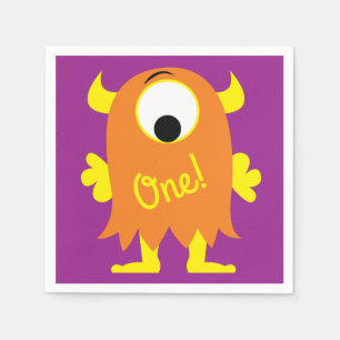 Monster Liefste Grappige 1e Verjaardagsfeest Thema Servet