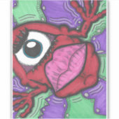 Monster Lippen Vinyl Sticker (Voorkant)