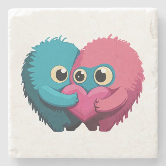 Monster Love Stenen Onderzetter (Voorkant)