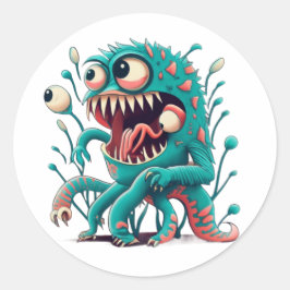 Monster Mania Ronde Sticker