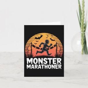 Monster Marathoner Halloween Mummy Runner Kaart