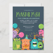 MONSTER MASH ANNIVERSAIRE DE ENFANT invitation D'I (Devant)