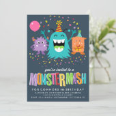 MONSTER MASH ANNIVERSAIRE DE ENFANT invitation D'I (Debout devant)