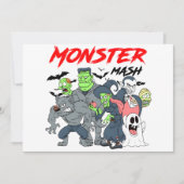 Monster Mash Bash - Spooky Crew in de feestmodus Feestdagenkaart (Voorkant)