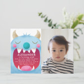 Monster Mash Birthday Foto Kaart (Staand voorkant)