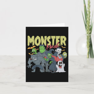 Monster Mash Funny Halloween Spooky Seizoen Trick Kaart