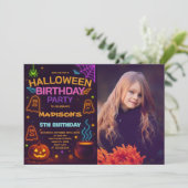 Monster Mash Halloween Anniversaire Invitation (Debout devant)