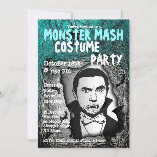 Monster Mash Halloween Costume Party Uitnodiging (Voorkant)