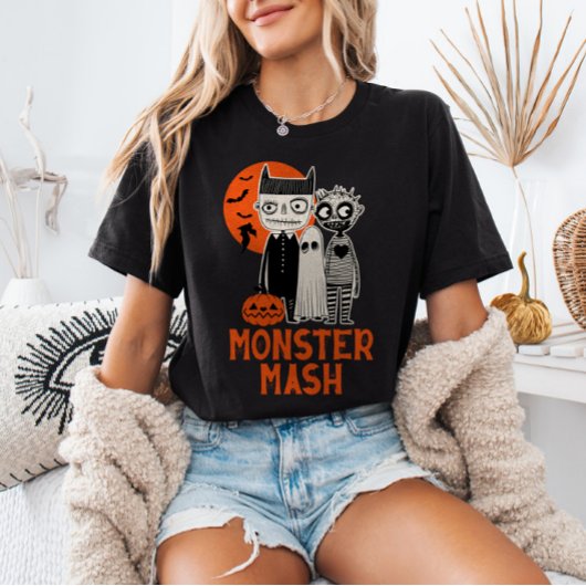 Monster Mash Halloween Creatures Spooky Schattige T-shirt