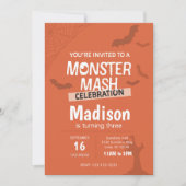 Monster Mash Halloween Invitation d'anniversaire ( (Devant)
