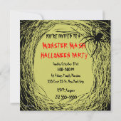 Monster Mash Halloween Party Invitation Maman Head (Dos)
