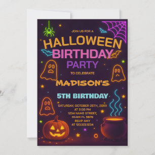 Monster Mash Halloween Verjaardag Uitnodiging