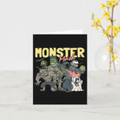 Monster Mash Happy Halloween Spooky Seizoen Trick Kaart (Gele Bloem)