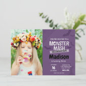 Monster Mash Invitation d'anniversaire avec photo (Debout devant)