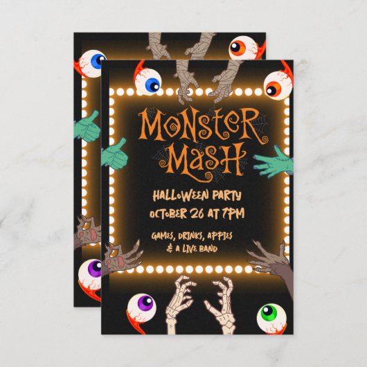 Monster Mash Kaart (Voorkant / Achterkant)