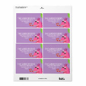 MONSTER MASH VERJAARDAG RETOURADRES LABEL (Full Sheet)