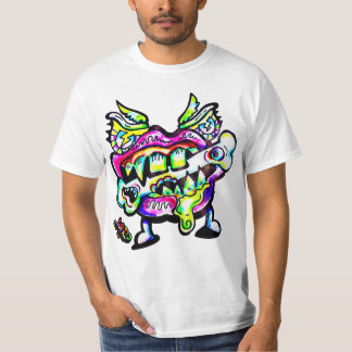 Monster Mouth Chomp M13 Kleur Graphic Art T-shirt