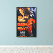 Monster Movie Poster The Mummy Canvas Afdruk (Insitu (Houten vloer))