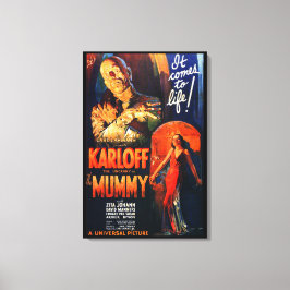 Monster Movie Poster The Mummy Canvas Afdruk