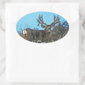 Monster muierhert buck ovale sticker (Tas)