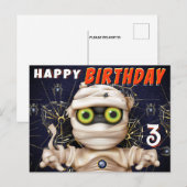 Monster Mumie Kinder Verjaardag Briefkaart (Voorkant / Achterkant)