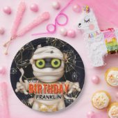 Monster Mummy kinderen Birthday Papieren Bordje (Feest)
