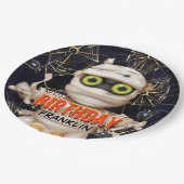 Monster Mummy kinderen Birthday Papieren Bordje (Gekanteld)