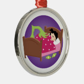 Monster onder Bed Metalen Ornament (Rechts)