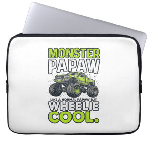 Monster opa Wheelie Cool Grappige Monster Truck On Laptop Sleeve