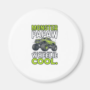 Monster opa Wheelie Cool Grappige Monster Truck On Magneet