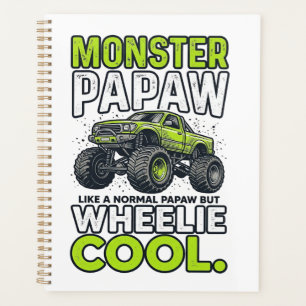 Monster opa Wheelie Cool Grappige Monster Truck On Planner