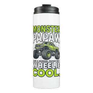 Monster opa Wheelie Cool Grappige Monster Truck On Thermosbeker