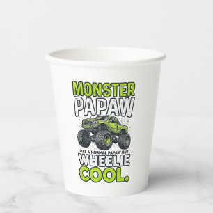 Monster opa wheelie cool grappige monstertruck ont papieren bekers