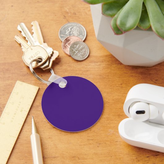 Monster Paarse Knop Sleutelhanger (Bureau)