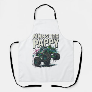 Monster Pappy Monster Truck Ouderwetse Vector Ontw Schort