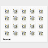 Monster Party Children Invitation Envelope Seal Vierkante Sticker (Vel)