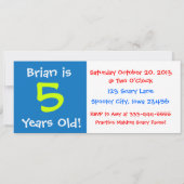 Monster Party Kaart (Achterkant)