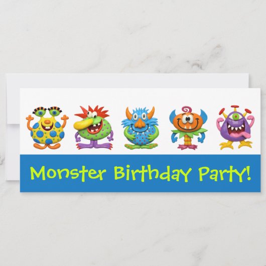Monster Party Kaart (Voorkant)