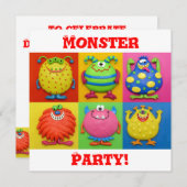 Monster Party Kaart (Voorkant / Achterkant)