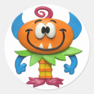 Monster Party Ronde Sticker