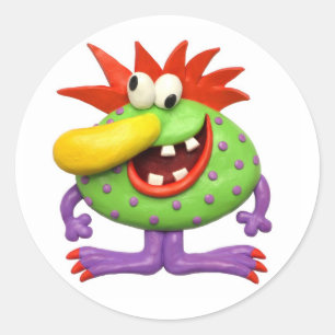 Monster Party Ronde Sticker