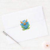 Monster Party Ronde Sticker (Envelop)