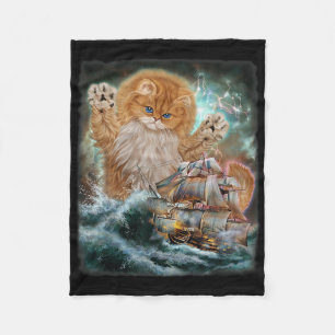 Monster Perzische kat als Kraken aanval op een oor Fleece Deken