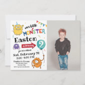 Monster Photo Anniversaire Invitation (Devant)