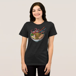 Monster Ramen - griezelige Schattigee Japanse stij Tri-Blend Shirt